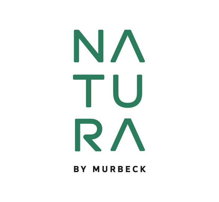 A green logo with the text "NATURA BY MURBECK" on a white background.